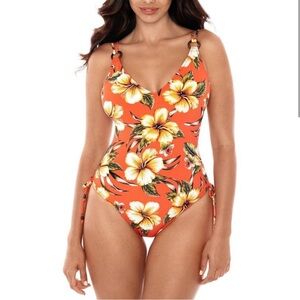 NWT Miracle Suit Skinny Dippers Kahului Shapeshifter One Piece Size M